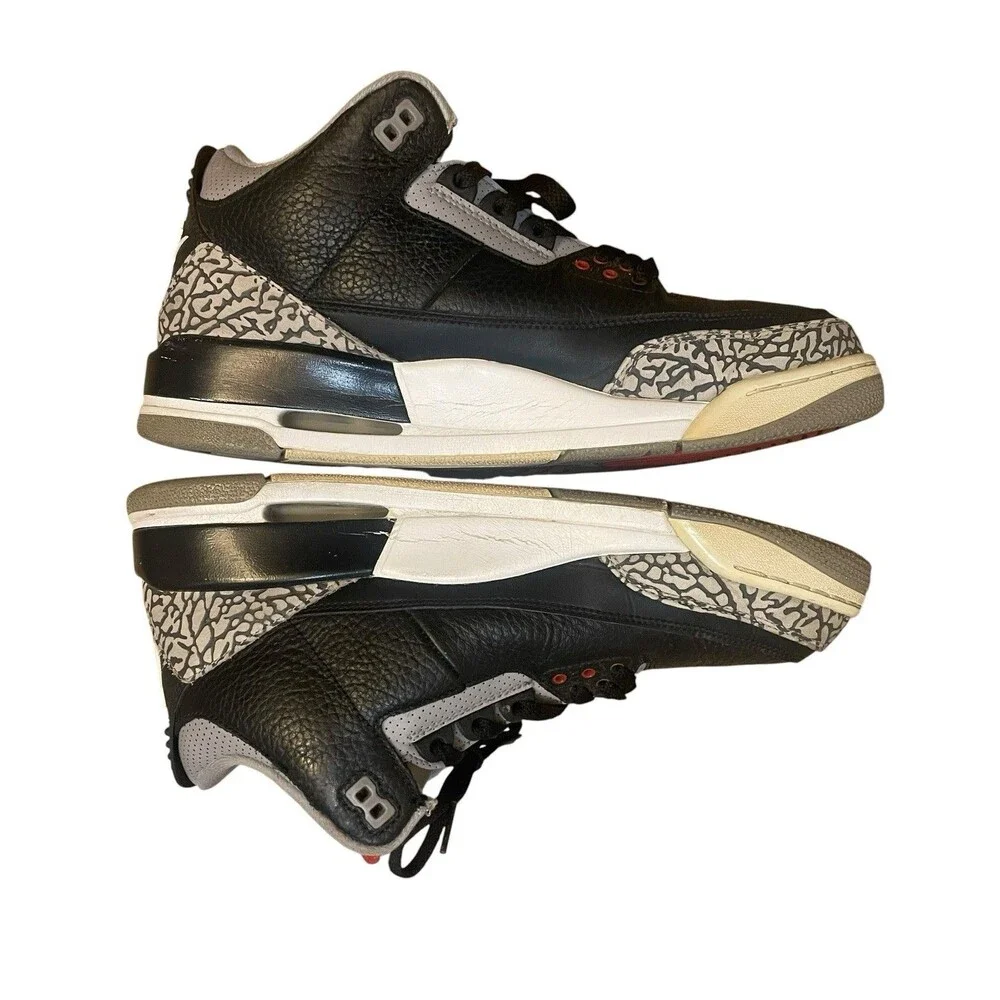 Nike Air Jordan 3 Retro OG Mid Black Cement Men’s Sneakers Size 10.5 Chicago